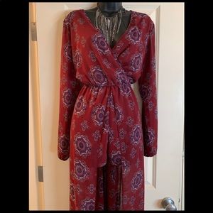 Rue21 floral Maxi Romper-Size Large